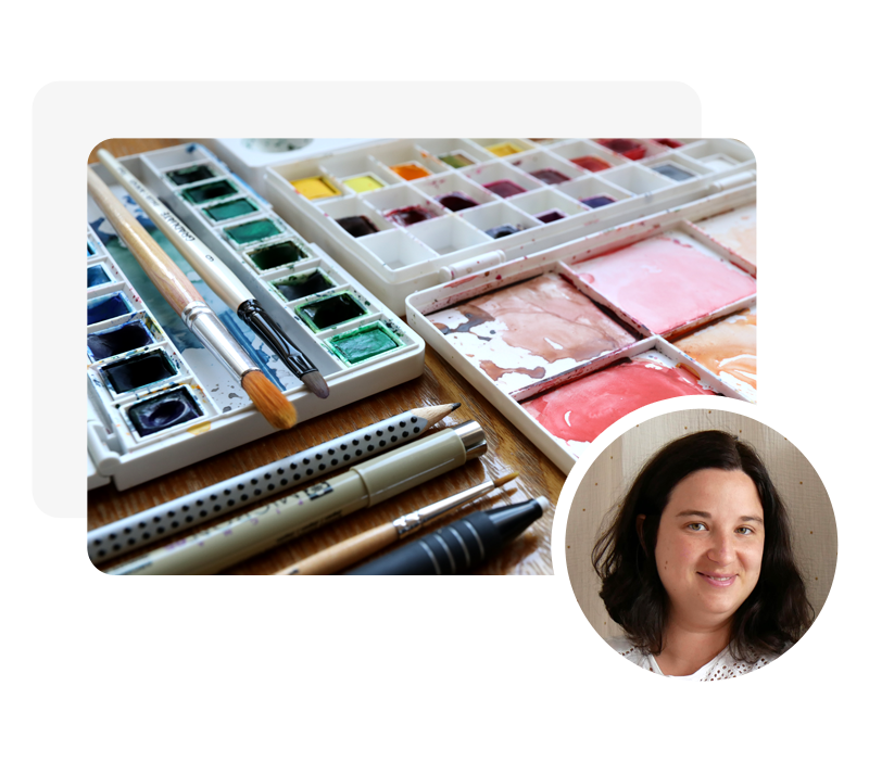 Artiste bordelaise pour vos portraits de famille à l'aquarelle.