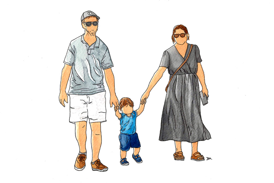 Dessin d'un souvenir de vacances