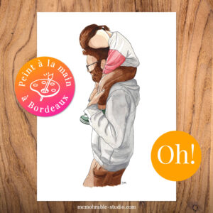 portrait peint à la main à l'aquarelle