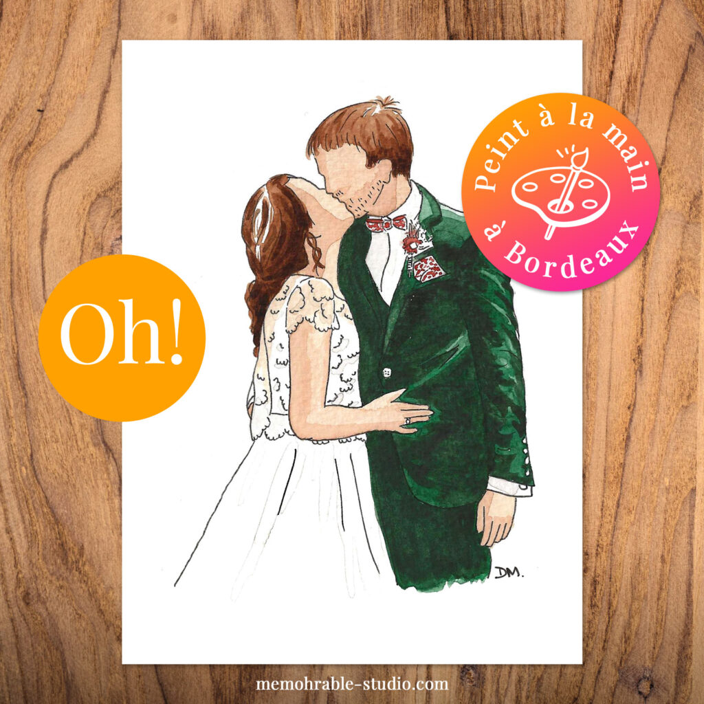 portrait personnalisé couple mariage