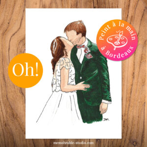 portrait personnalisé couple mariage