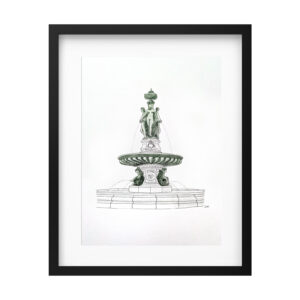 Oeuvre originale peinte à la main de la Place de la Bourse à Bordeaux