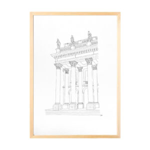 Illustration originale du grand théâtre à Bordeaux