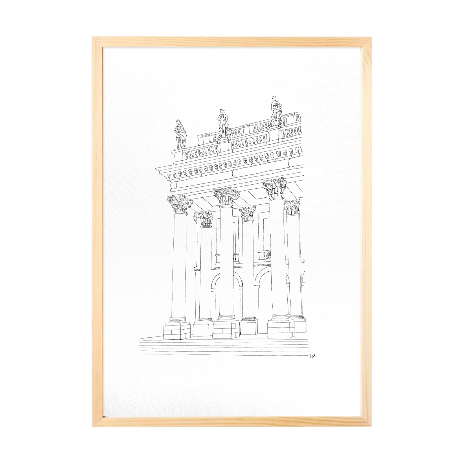 Illustration originale du grand théâtre à Bordeaux