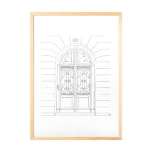 illustration originale d'une façade de maison à Bordeaux