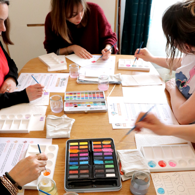 atelier aquarelle entre filles à bordeaux