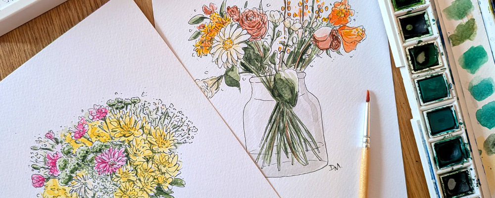 Activité EVJF avec des fleurs