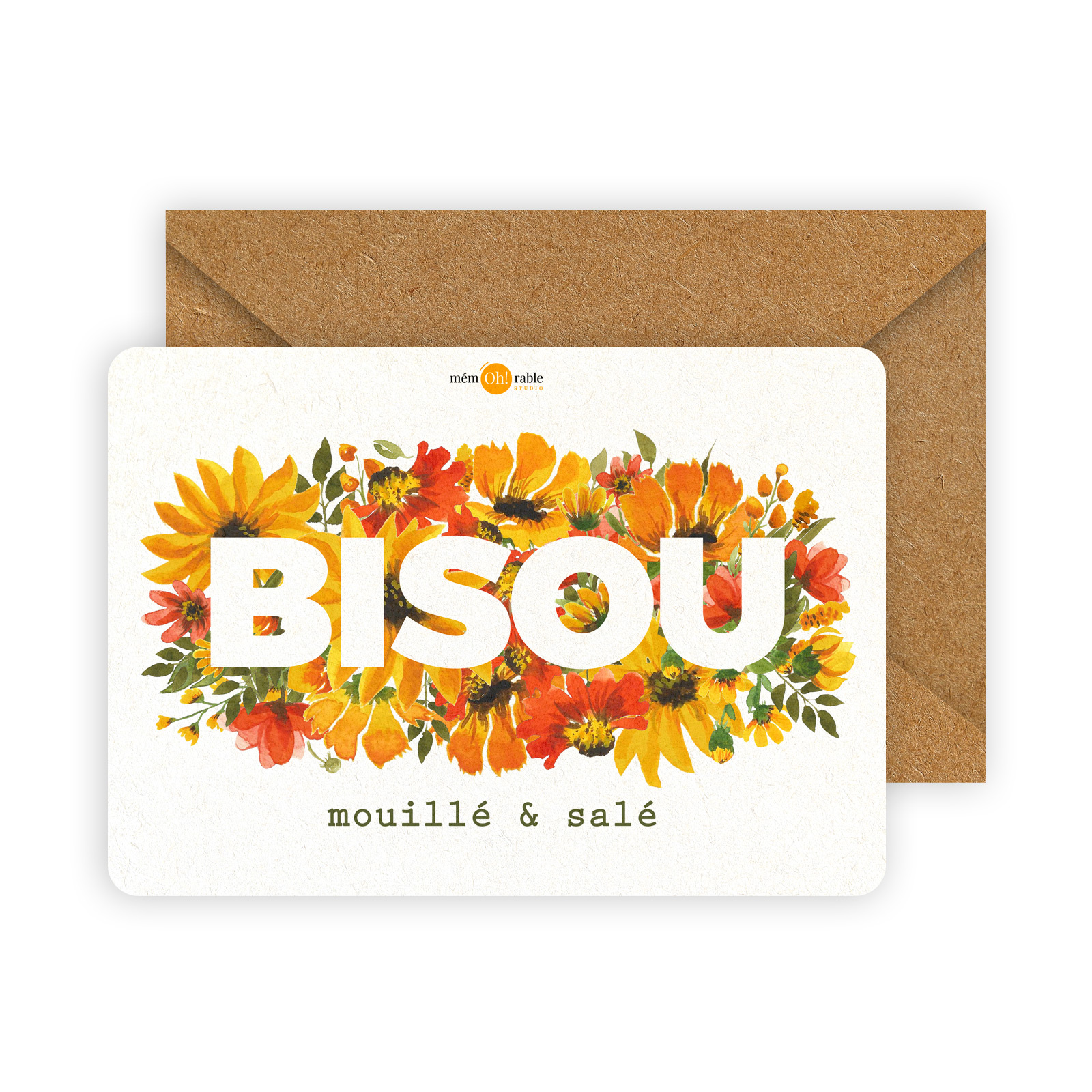 carte bisou pour dire merci